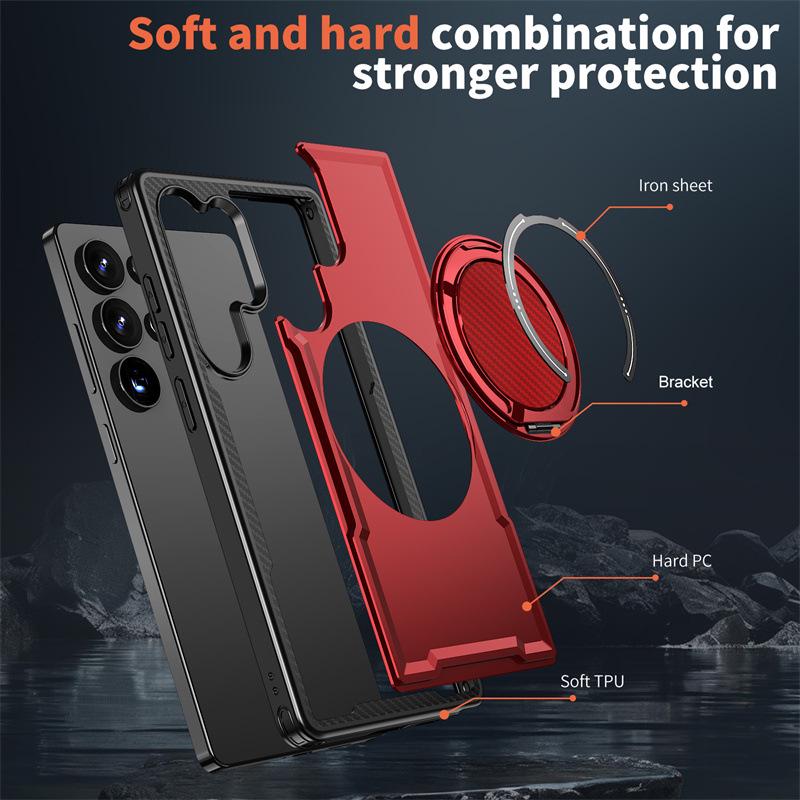 Magnetic Bracket Compatible with Samsung S25 Ultra/S23/A56/A25 Foreign Trade/S24/A17 Phone Cases
