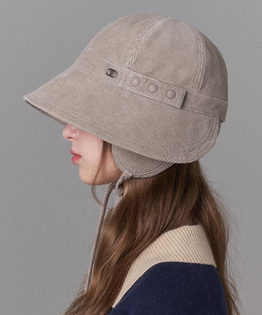 Hwaiteusaenjeu Corduroy Earmuff Bonnet Hat Arisak (6 Colors)