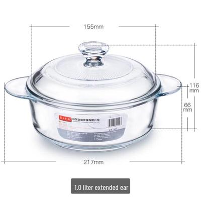 ZISIZ Microwaveable Glass Bowl with Lid