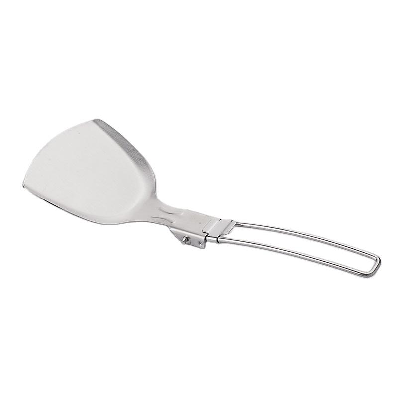 Stainless Steel Foldable Spatula, Outdoor Camping Cookware, Camping Spatula With Folding Handle серебряный