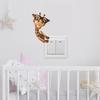 Selbstklebende Lustige Cartoon-Giraffe Schalter Wandaufkleber für Wohnzimmer Schlafzimmer Heimdeko