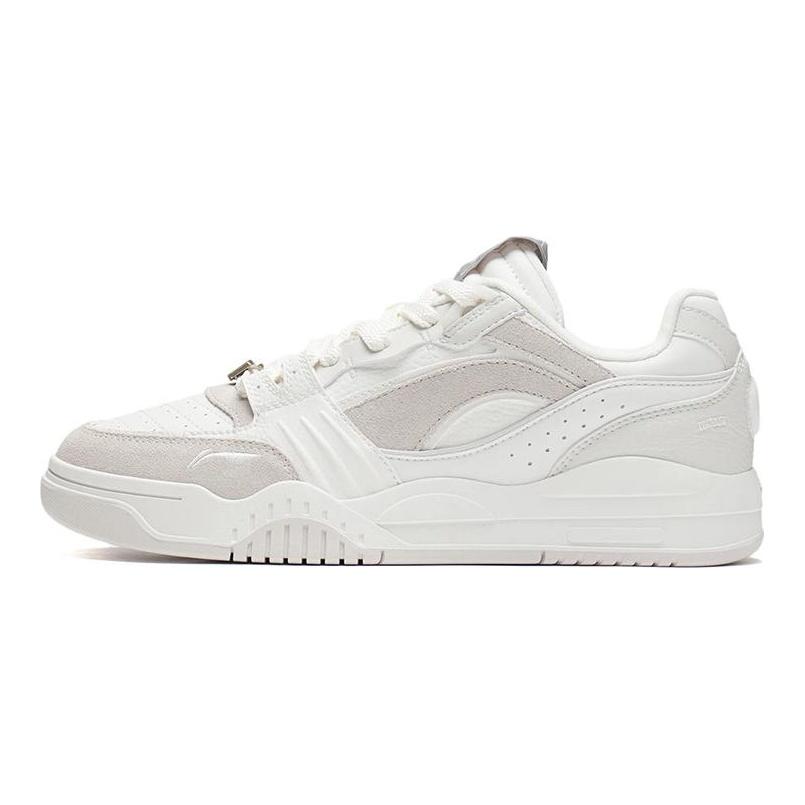 Li Ning Yuebai Thermal Slip Resistant Low top Skateboard Shoes Men's Mist White AGCS251-1