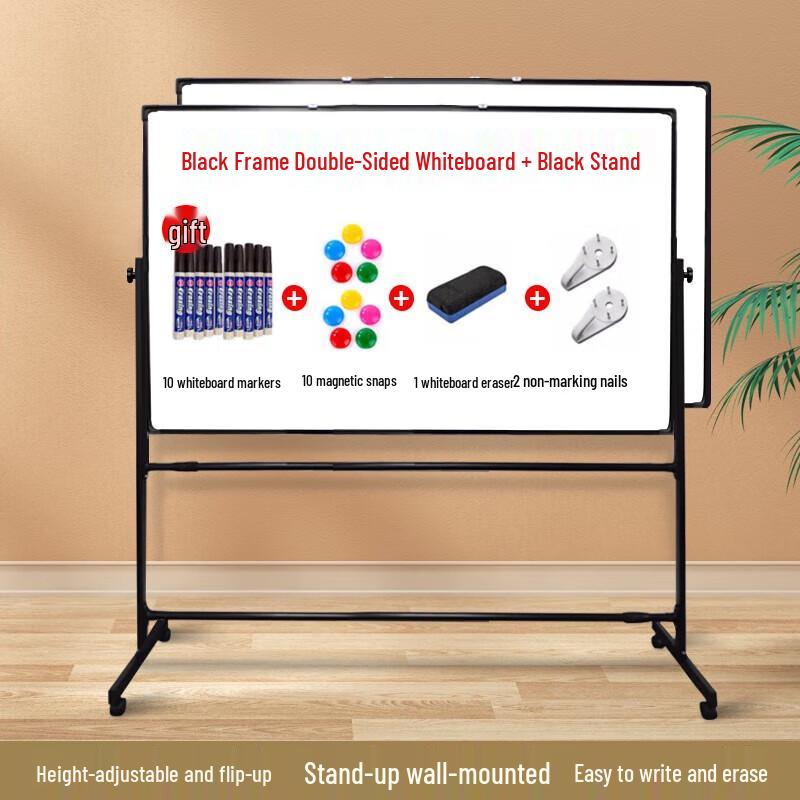 Xianming Double-Sided Magnetic Mobile Whiteboard with Black Stand