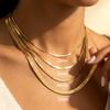 2mm 3mm 4mm 5mm Minimalist Snake Chain Necklace Choker Stainless Steel Herringbone Gold Color Jewelry For Women and Men