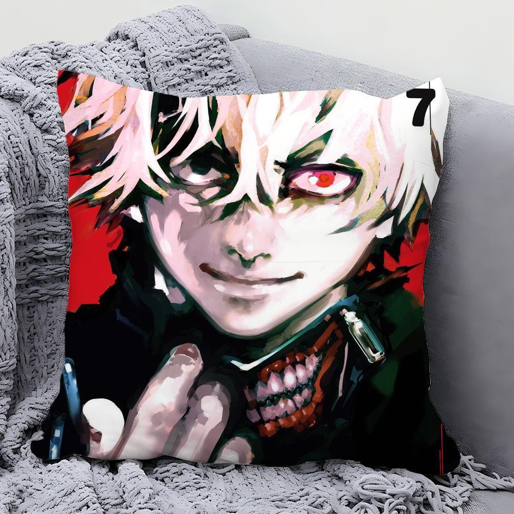 Bilibili Tokyo Ghoul Anime Pillow Case Square Pillow Bedroom Sofa Leisure Comfort Cushion Car Living Room Home Decoration 40X40