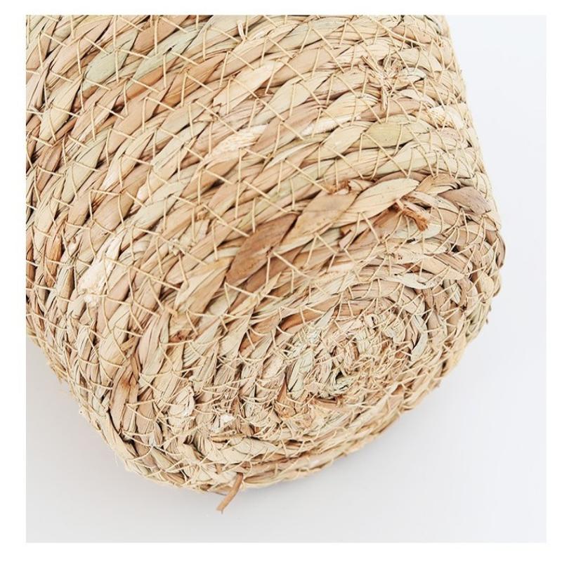 1Pcs Planter Basket Flower Pot Basket Rattan Straw Grass Woven Flowerpot Mini/S/M/L Furniture Decoration For Garden Terraces
