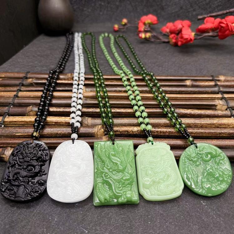 Imitace aventurínu Svetrový náhrdelník - Design zelí Guanyin od značek Wu Shi a Dragon & Phoenix