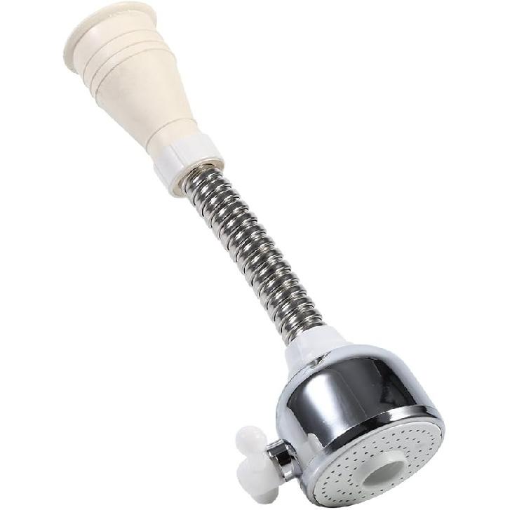Swivel Faucet Aerator, 360° Rotatable Kitchen Sink Faucet Aerator Swivel Faucet Extender Sprayer Faucet Head No Splash Nozzle Filter Hose Adjustable
