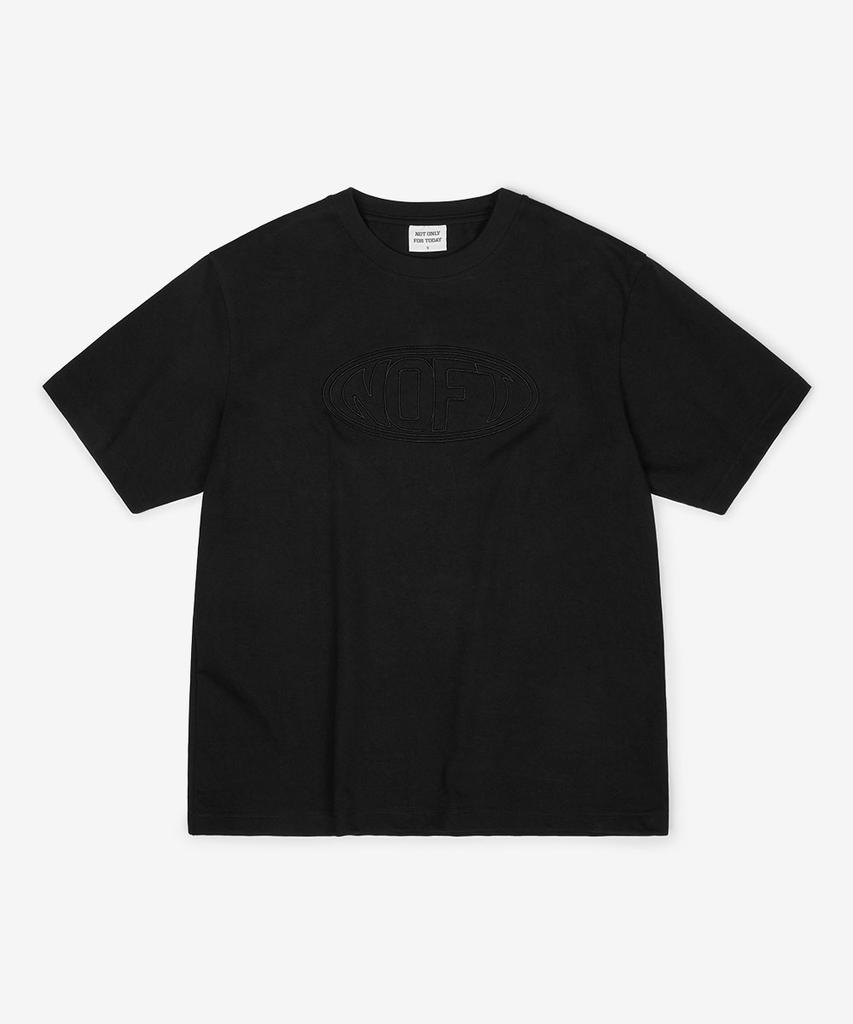 NOT ONLY FOR TODAY Oval Noft Embroidered Short Sleeve T-Shirt (3 Colors)