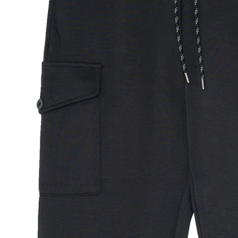 Michael Kors Ss22 Logo Letter Print Drawstring Cuffed Knit Joggers Men bottoms Black CU251081X4001