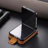 Luxury Business Retro Skin Feel Leather Phone Case For Samsung Galaxy Z Flip 7 6 5 4 3 Card Slot Holder Anti-Drop Protect Cover