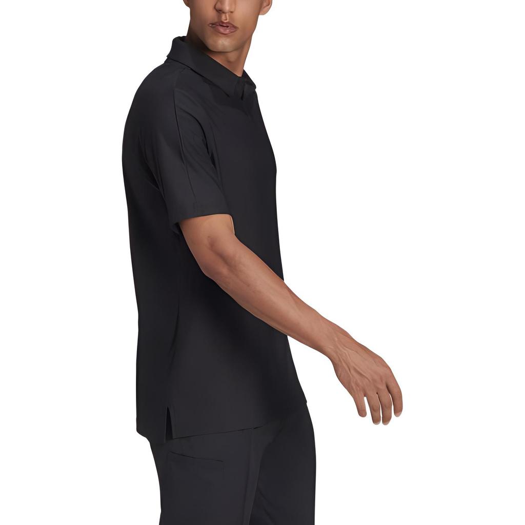Adidas Polo Shirts Men's Black Crew Neck Moderate Straight Fit GS4865