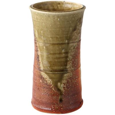 Ale-net Flower Vase, W9.5 X D9.5 X H18cm, Ash Glazed Ceramic, Shigaraki Ware, Made In Japan