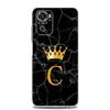 Crown Letter A To Z Phone Case For Xiaomi Redmi Note 13 12 5G 9S 9 8 10 11 Pro Plus 4G 9T 13C 12C10C 9C 9A 7 Pro Clear Cover