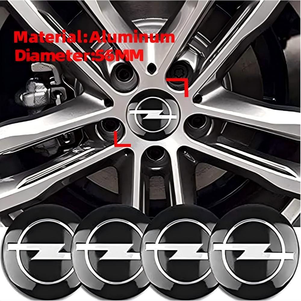 4p Aluminum Car Hub Cap Badge Sticker Auto Wheel Center Stickers For Opel Ampera Corsa Astra Crossland-X Mokka Cascada Adam Karl