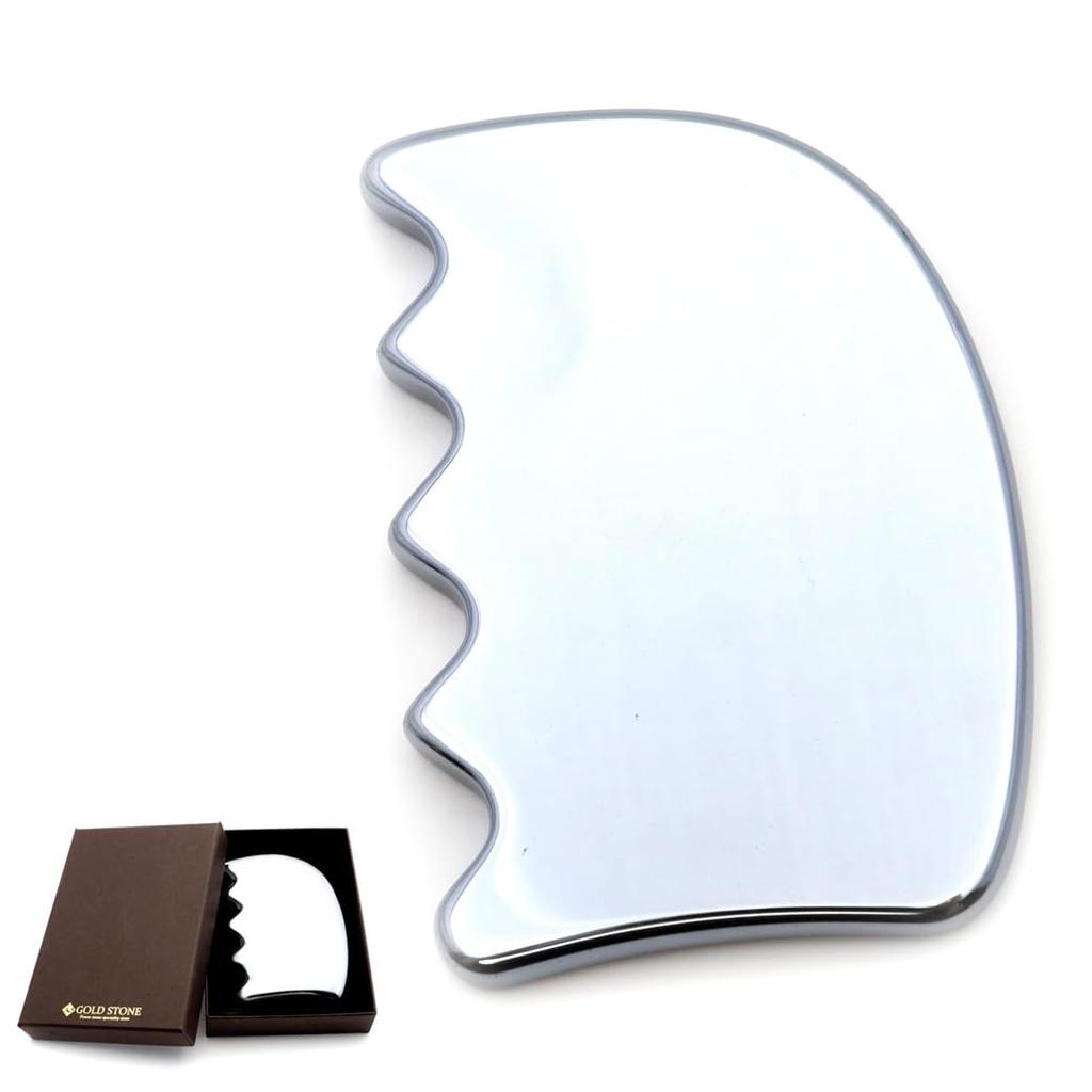 Terahertz Ore Gua Sha Massage Scalp, Large Size, Slimming Face, Health, Beauty, Body, Natural Stone
