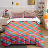 Colorful Geometric Diamond Pattern. Bedding Sets Duvet Cover Sets Duvet Covers Pillowcases(1* Duvet Cover 2* Pillowcases Without Duvet Insert)