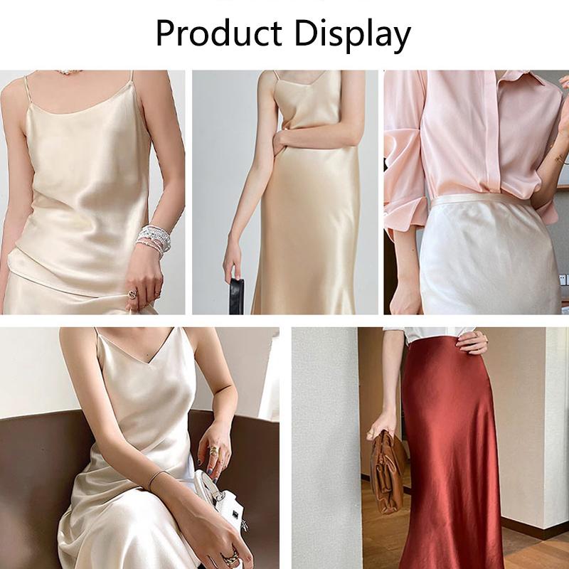 150x50/200cm Thickening Wrinkle Resistant Matte Satin Fabric For Fashion Clothes Dress Pajamas Background Decorative Fabrics