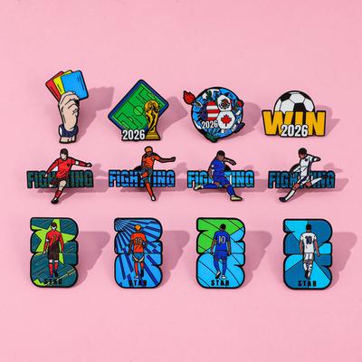 New 2026 Football World Cup Metal Badge US, Canada and Mexico Football Sporting Event Commemorative Badge Alloy Brooch