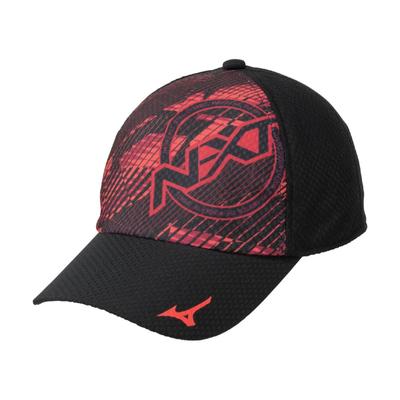 Mizuno Sports Summer N-XT Cap, Hat, 32JWC105, Black/Red