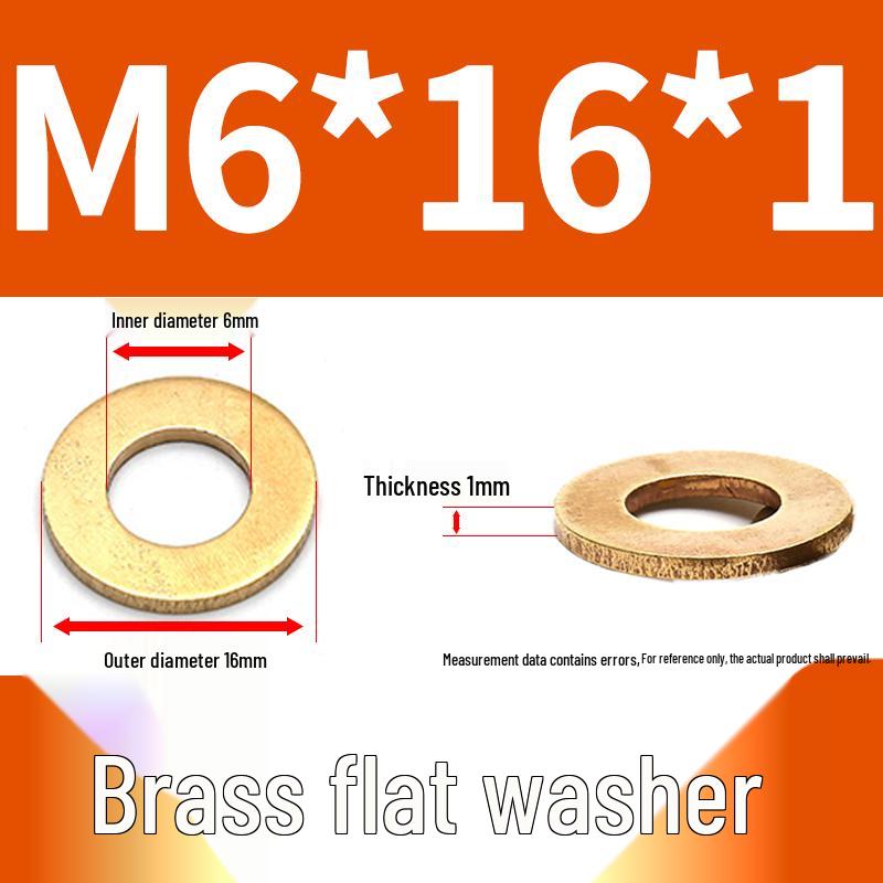 Brass and Copper Shim Washers: Sizes M2-M20
