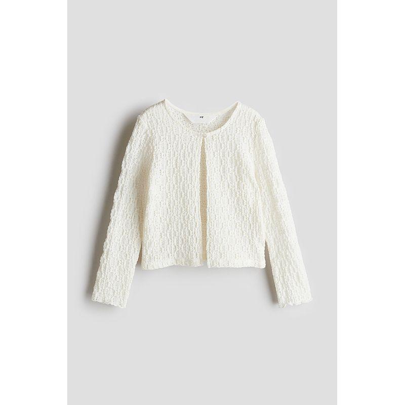 

HM Children s Clothing Girl Suit 2025 Autumn New round Neck Tops Thick Lace Long Sleeves Cardigan 1276521