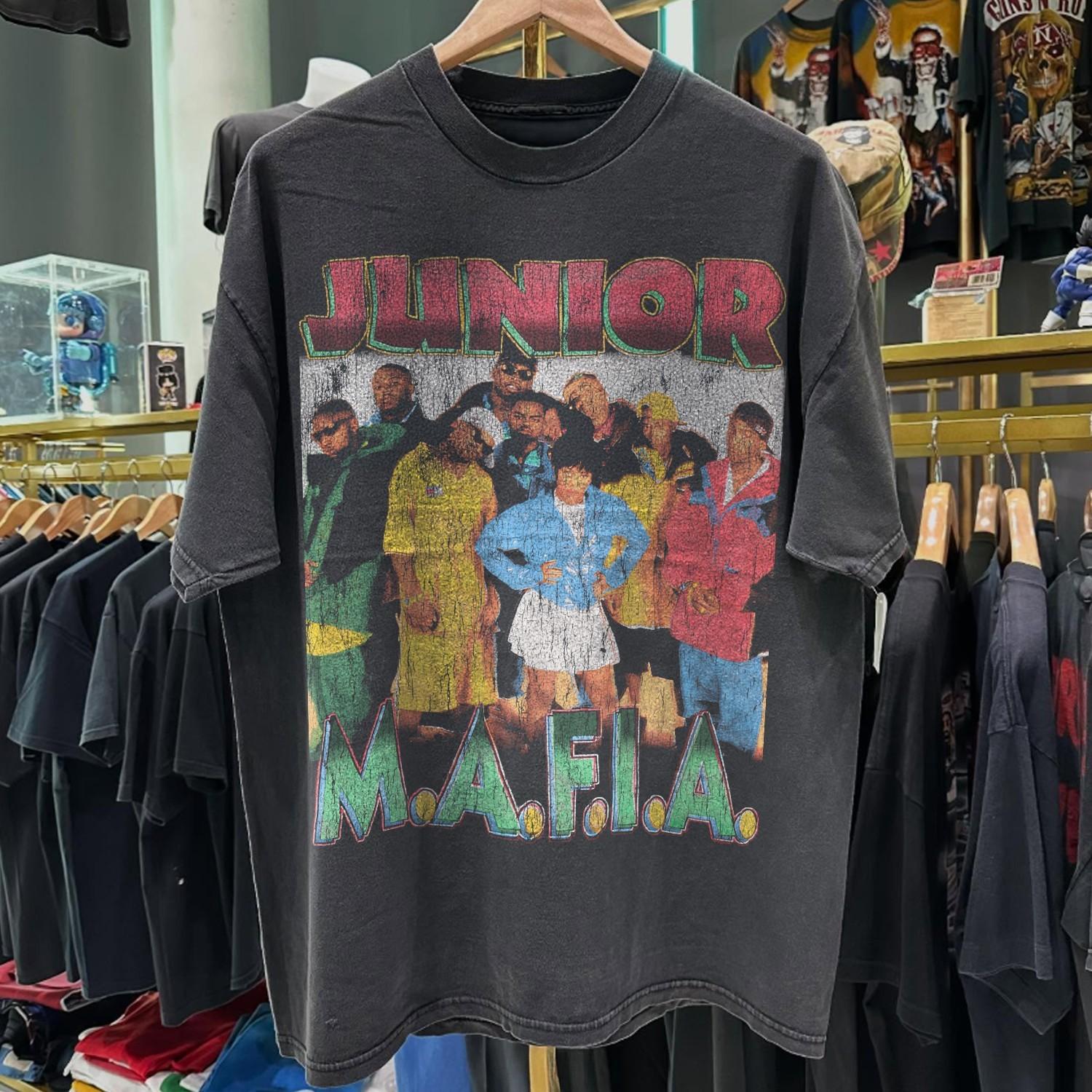 90s Junior Mafia Get Money Washed T-Shirt Black M L
