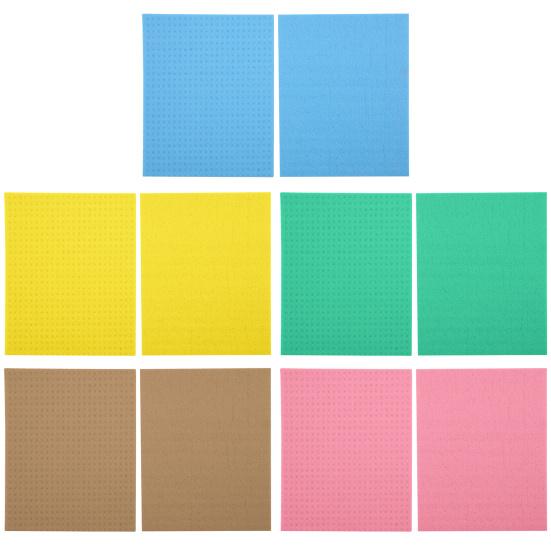 

10 шт., кухонная целлюлозная губка, маслостойкая впитывающая быстросохнущая, не царапающаяся, многоразовая, мягкая, моющаяся тряпка для очистки посуды B