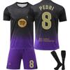 26-27 Barcelona Auswärtsfußballtrikot für Kinder und Erwachsene PEDRI #8