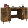 Vidaxl Desk, Smoked Oak, 140X50X75 Cm, Wood-Based Material