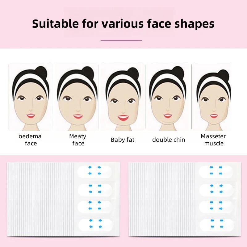 40-120PCS V-Shape Face Wrinkle Sagging Skin Adhesive Tape Lifting Face Stickers Invisible Transparent Thin Face Patche Lift Tool
