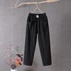 2025 Women’s Korean-Style Loose Straight-Leg Cotton Linen Pants – Summer Slimming Nine-Point Harem