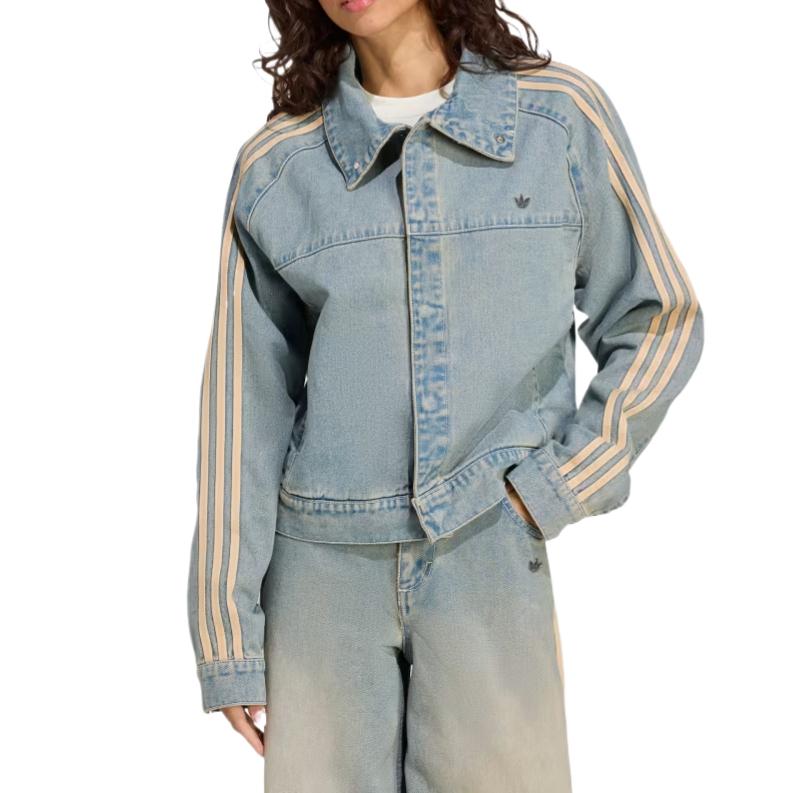 adidas Originals Essentials Jaqueta Jeans Feminina Versátil Moderna JY2872