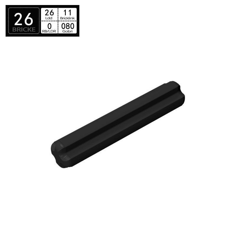 BRICKE 1x3 Cross Axle Brick Compatible with Lego 4519 - Bulk Building Blocks 50g (~117 pcs)