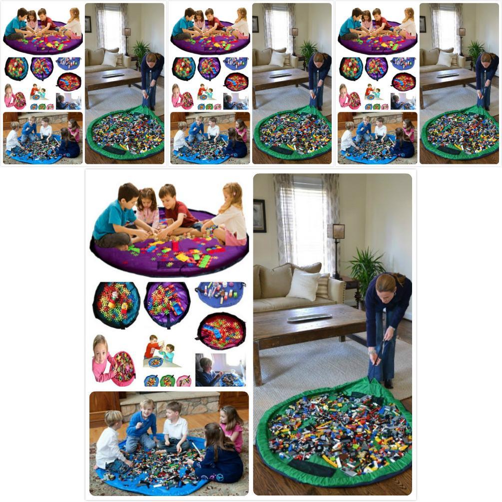 Baby Toy Storage Bag Large Waterproof Play Mat For Travel And Home Organizing