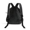 Denim Backpack Women's Fashionable Casual School Bag Trendy Rucksack with Drawstring Pockets
