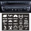 15pcs/Set Creative Car Button Stickers Dashboard Console Label Decals Self-Adhesive Decorations For Car Truck
