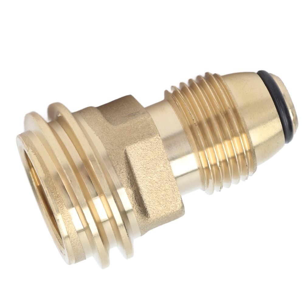 Adaptor rezervor propan din alamă solidă Convertește POL la QCC1/Tip 1 Pentru supapa de service a rezervorului LP Adaptor POL la QCC1 Conexiune rapidă