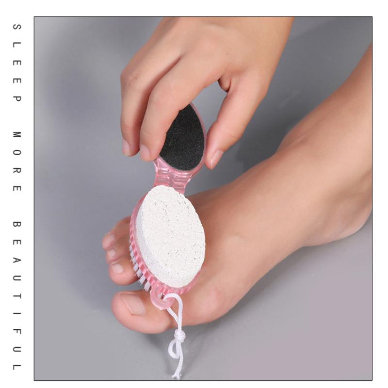 4 In 1 Foot Brush File With Pumice Stone Foot Rasp Sandpaper Foot Scrubber Brush For Feet Dead Skin Remover For Foot Care Tool