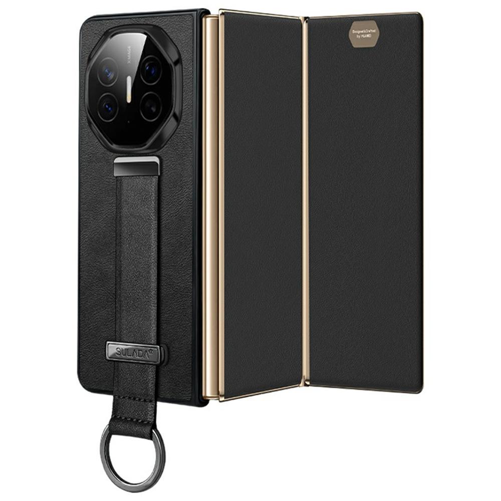 SULADA Fashion Series for Huawei Mate XT Ultimate Case Wristband Kickstand Leather+PC Back Phone Cover