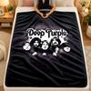 Flannel BlanketDeep Purple Warm Soft Throw Blanket for Indoor Sofa Bed Living Room Use