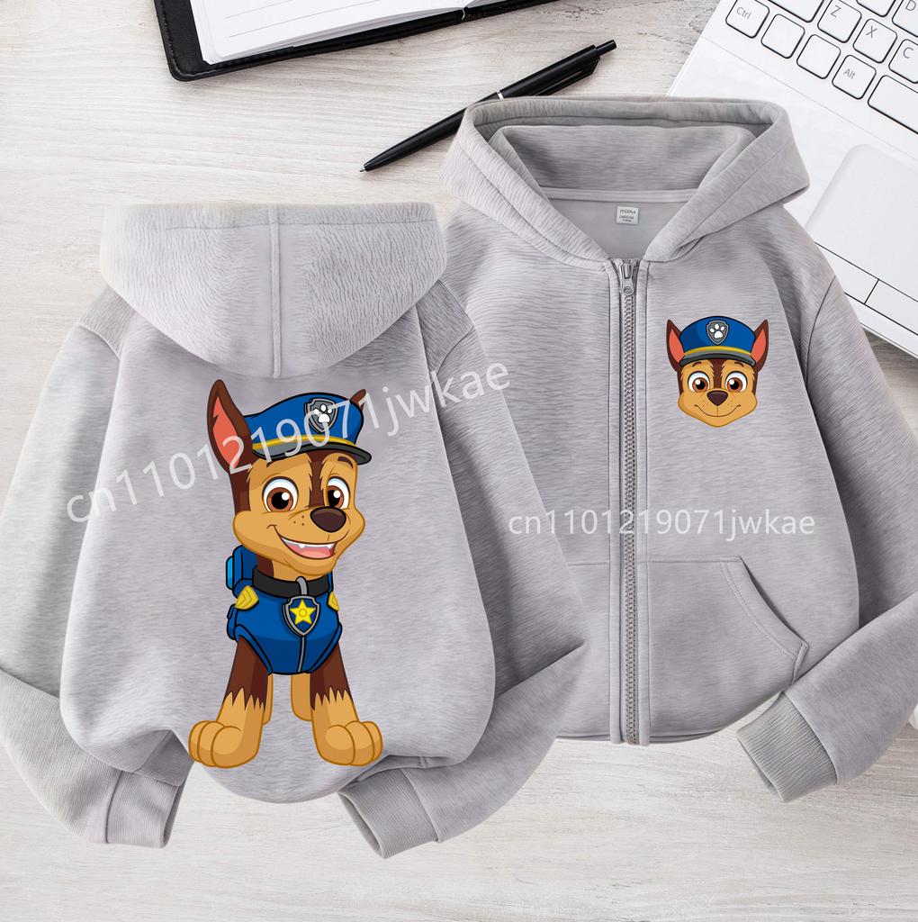 Spring Kids Coat PAW Patrol Children's Zipper-style Hooded Sweatshirt for Boys Girls' Casual Top Casual Shirt with Cartoon Print