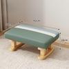 Foot Rest with Wooden Legs Padded Footstool Bench Rectangle Short Step Stool Small Low Ottoman for