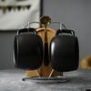 Black Ceramic Milk Mug Nordic Style Luxury Black Matte Frosted Coffee Mug Office Mug Drinkware Kitchen Tool Household Supplies