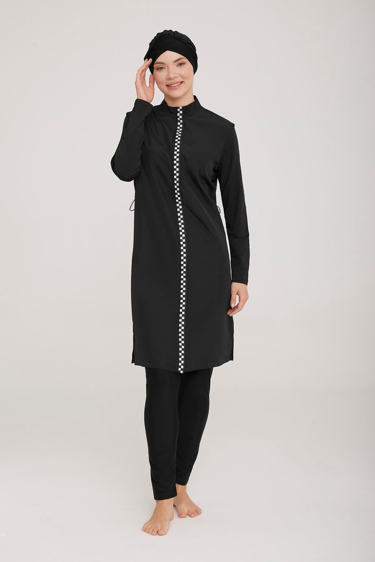 

Женский Мусульманский Скромный Исламский Полный Чехол Буркини Пляжный Купальный Костюм Купальники Хиджаб Пляжная Одежда Купальник M