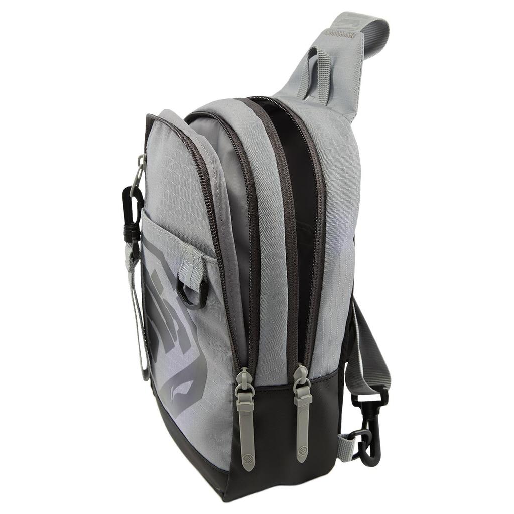 New LiNing BadFive Polyester One Shoulder Crossbody Bag, Sling Bag Regular Unisex Ultimate Gray ABDV207-2