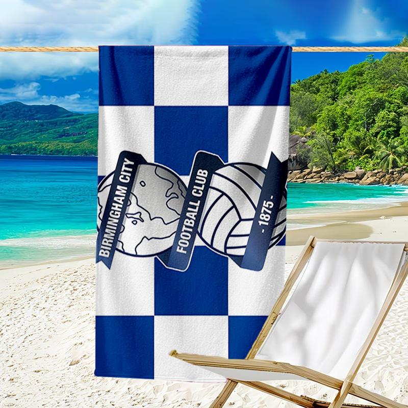 Birming-ham Football Club Printed Beach Towel, Super Soft Microfiber, Perfect Gift Birthday, for Pool, Beach, Travel, for Family and Friends