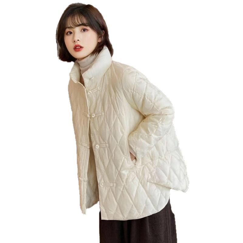 Down jacket short women's fashion winter new Chinese coat light and warm small man Pinghu
