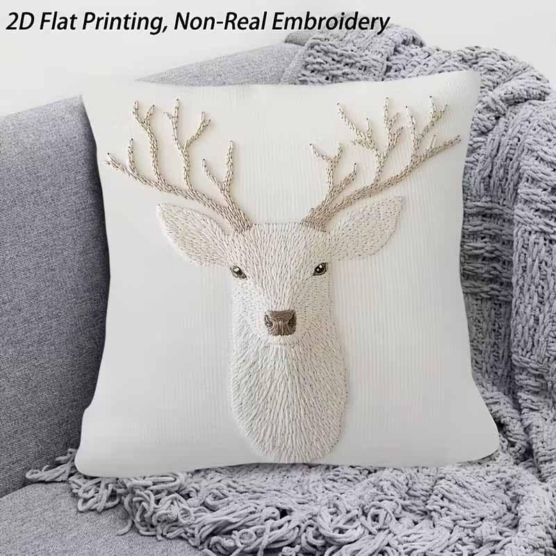 Niedlicher Kissenbezug mit Tierdruck: 2D-Flachdruck, keine echte Stickerei, Nachtsofa Nachtsofa-Kissen