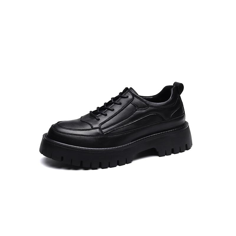Brock Leather Shoes Men'S Casual Shoes British Trend Soft Sole Heightening Youth Men'S Shoes 7619-T